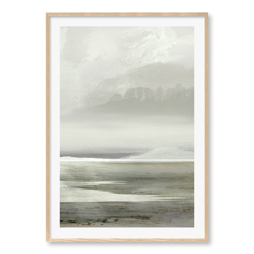 Lakes No2 Wall Art Print A0 (84.1 x 118.9cm) / Natural Oak Frame / White Border from our Australian Made Wall Art collection by Profile Australia