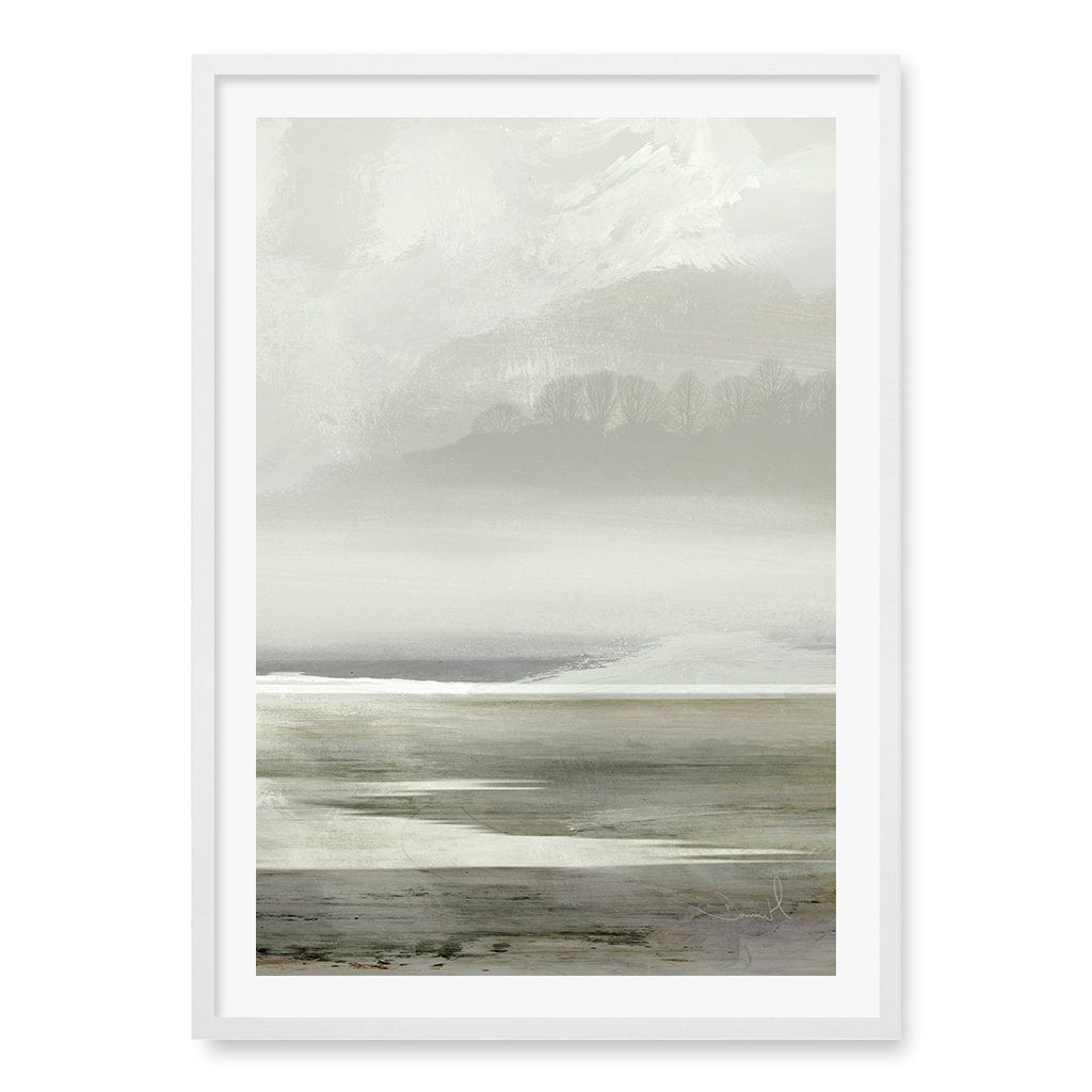 Lakes No2 Wall Art Print A1 (59.4 x 84.1cm) / Matte White Frame / White Border from our Australian Made Wall Art collection by Profile Australia
