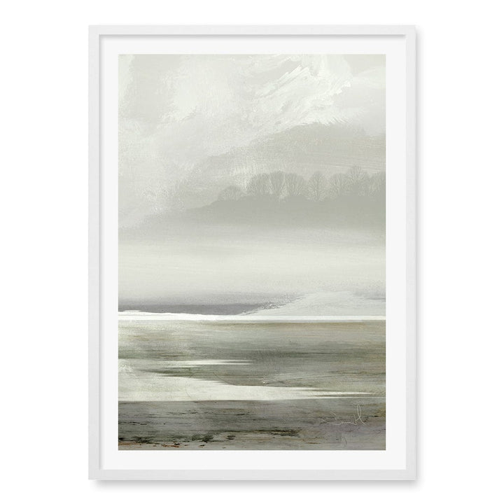 Lakes No2 Wall Art Print A1 (59.4 x 84.1cm) / Matte White Frame / White Border from our Australian Made Wall Art collection by Profile Australia