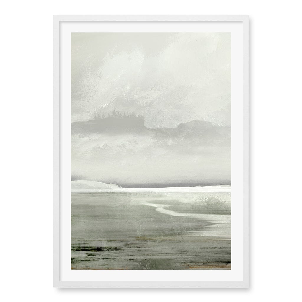 Lakes Wall Art Print A1 (59.4 x 84.1cm) / Matte White Frame / White Border from our Australian Made Wall Art collection by Profile Australia