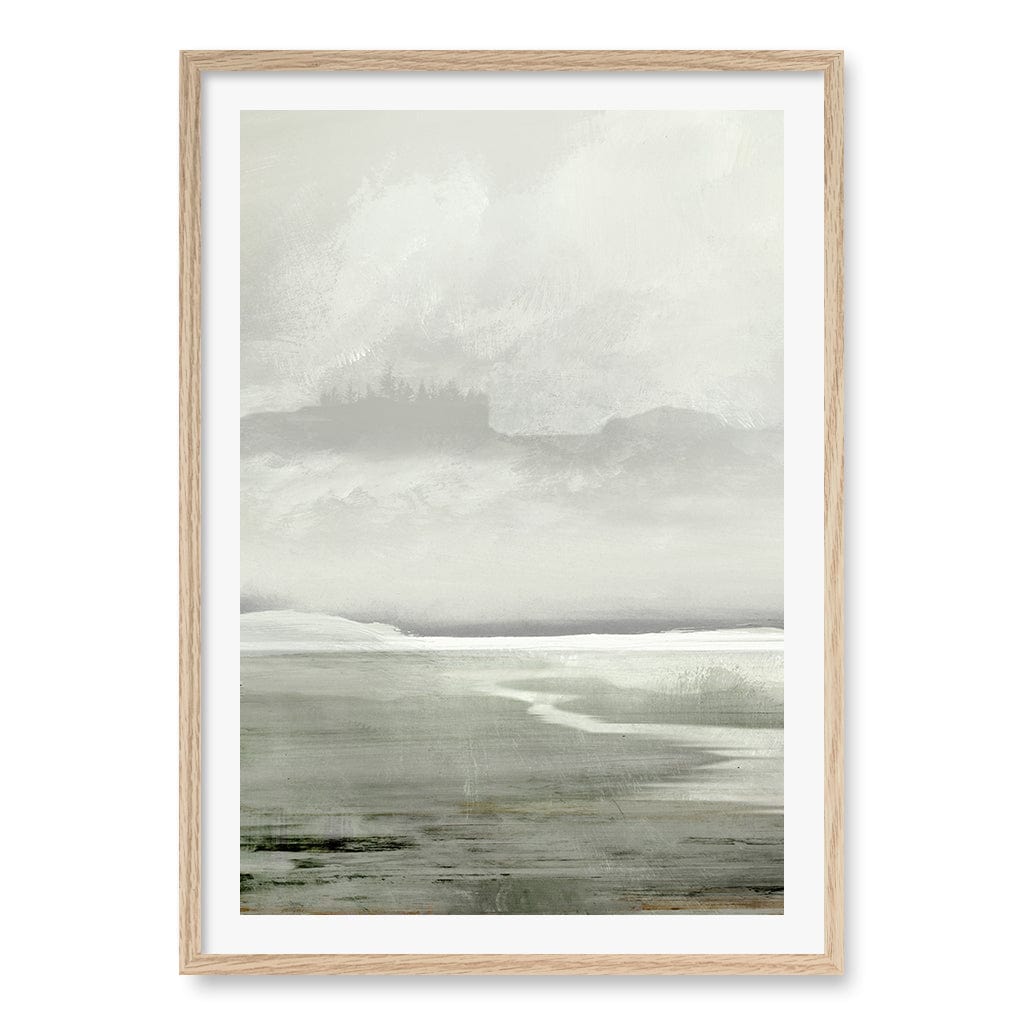 Lakes Wall Art Print A1 (59.4 x 84.1cm) / Natural Oak Frame / White Border from our Australian Made Wall Art collection by Profile Australia