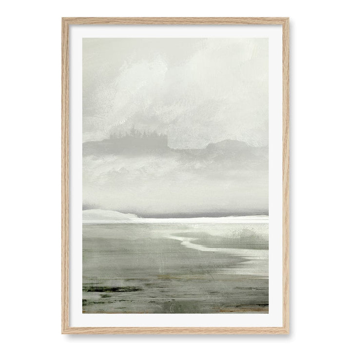 Lakes Wall Art Print A1 (59.4 x 84.1cm) / Natural Oak Frame / White Border from our Australian Made Wall Art collection by Profile Australia