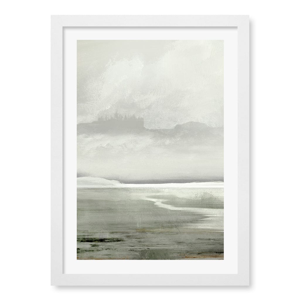 Lakes Wall Art Print A3 (29.7 x 42cm) / Matte White Frame / White Border from our Australian Made Wall Art collection by Profile Australia