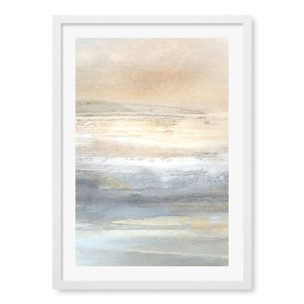 Land 2 Abstract Wall Art Print by Dan Hobday A4 (21 x 29.7cm) / Matte White Frame / White Border from our Australian Made Framed Wall Art, Prints & Posters collection by Profile Products (Australia) Pty Ltd