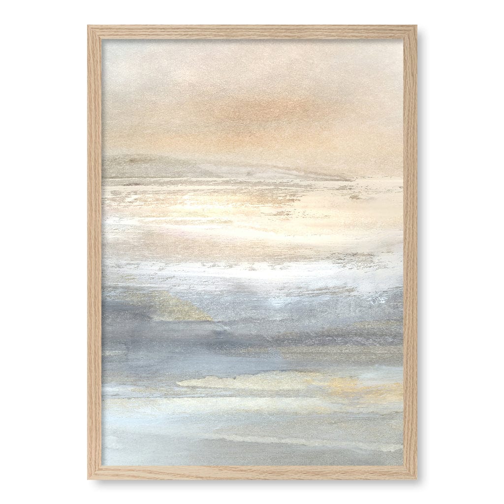 Land 2 Abstract Wall Art Print by Dan Hobday A4 (21 x 29.7cm) / Natural Oak Frame / No Border from our Australian Made Framed Wall Art, Prints & Posters collection by Profile Products (Australia) Pty Ltd