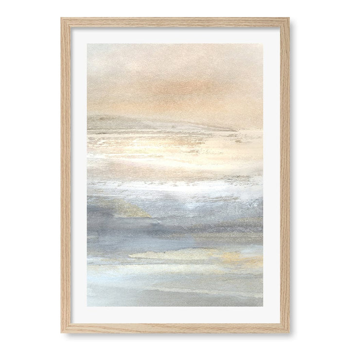 Land 2 Abstract Wall Art Print by Dan Hobday A4 (21 x 29.7cm) / Natural Oak Frame / White Border from our Australian Made Framed Wall Art, Prints & Posters collection by Profile Products (Australia) Pty Ltd