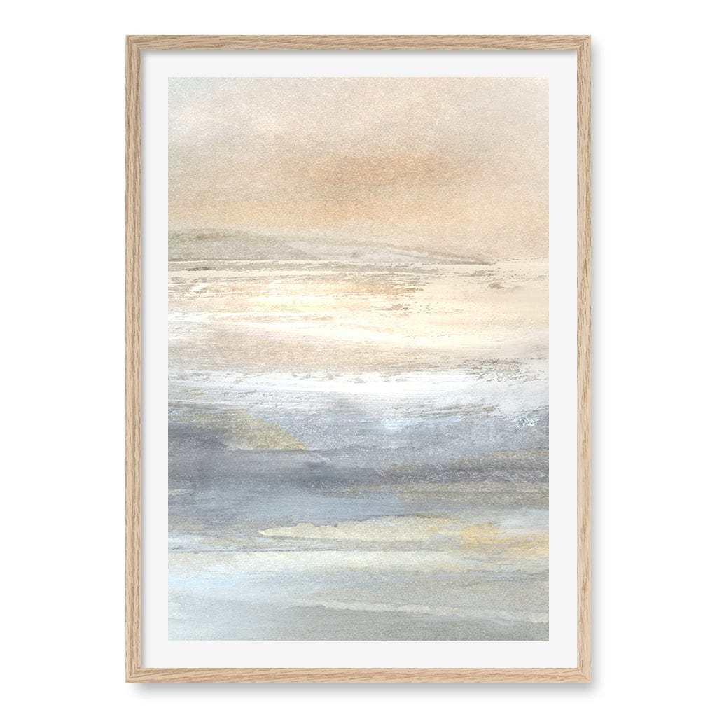 Land 2 Wall Art Print A1 (59.4 x 84.1cm) / Natural Oak Frame / White Border from our Australian Made Wall Art collection by Profile Australia
