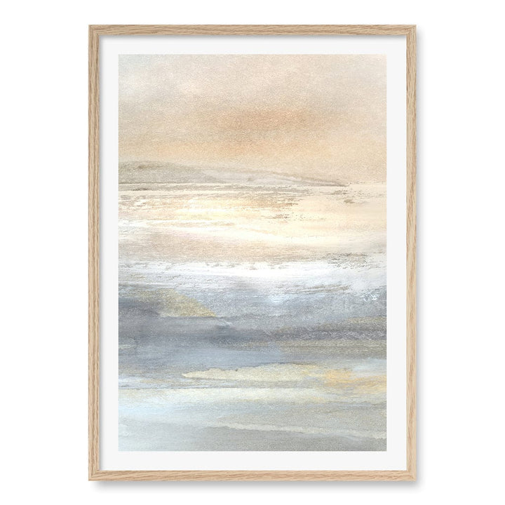 Land 2 Wall Art Print A1 (59.4 x 84.1cm) / Natural Oak Frame / White Border from our Australian Made Wall Art collection by Profile Australia