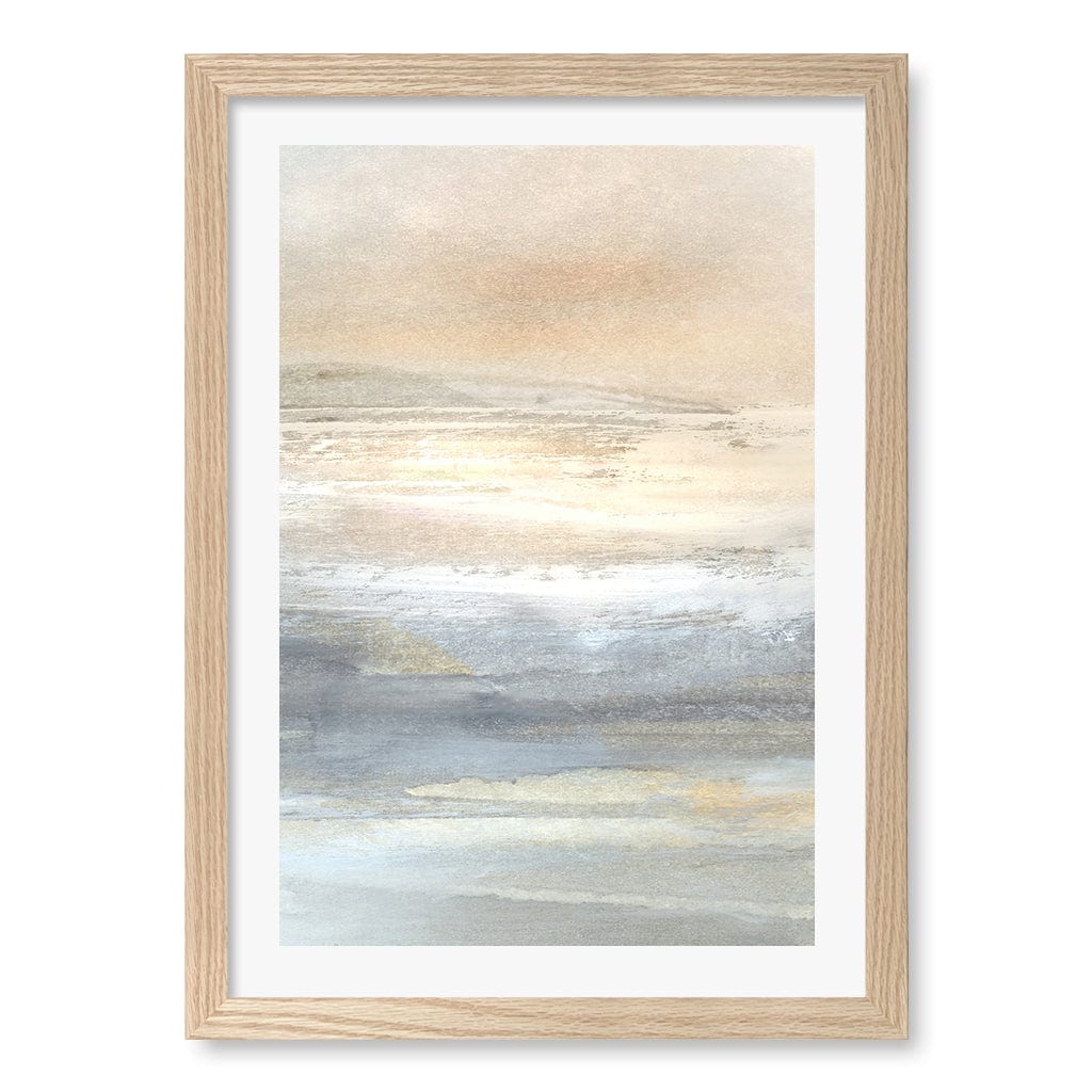 Land 2 Wall Art Print A3 (29.7 x 42cm) / Natural Oak Frame / White Border from our Australian Made Wall Art collection by Profile Australia