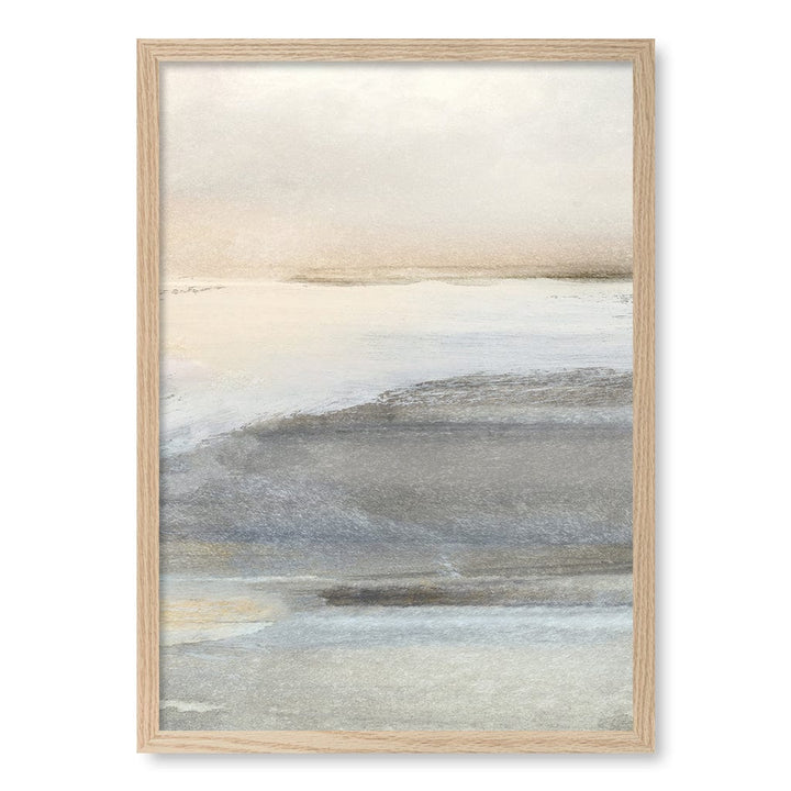 Land 3 Abstract Wall Art Print by Dan Hobday A4 (21 x 29.7cm) / Natural Oak Frame / No Border from our Australian Made Framed Wall Art, Prints & Posters collection by Profile Products (Australia) Pty Ltd