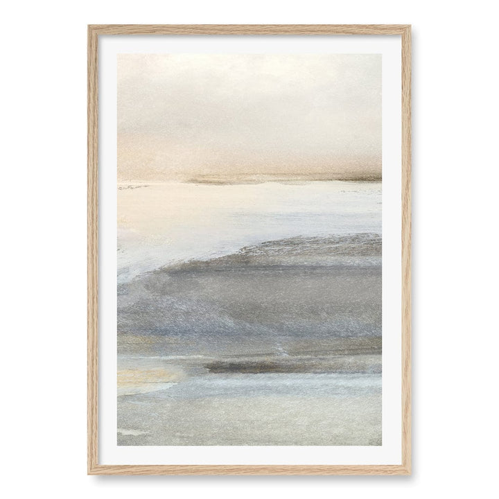 Land 3 Wall Art Print A1 (59.4 x 84.1cm) / Natural Oak Frame / White Border from our Australian Made Wall Art collection by Profile Australia