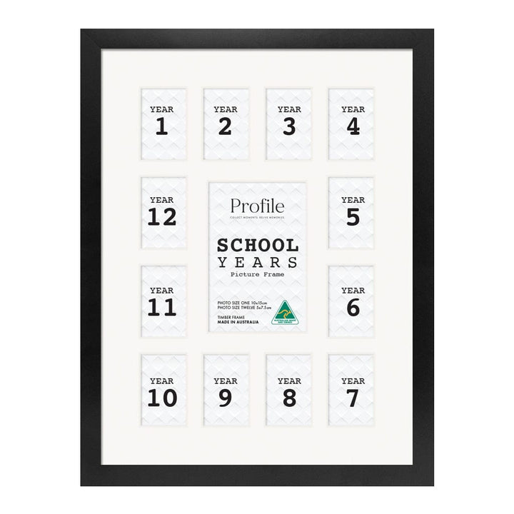 Large Collage Photo School Years Picture Frame from our Australian Made Collage Photo Frame collection by Profile Products (Australia) Pty Ltd