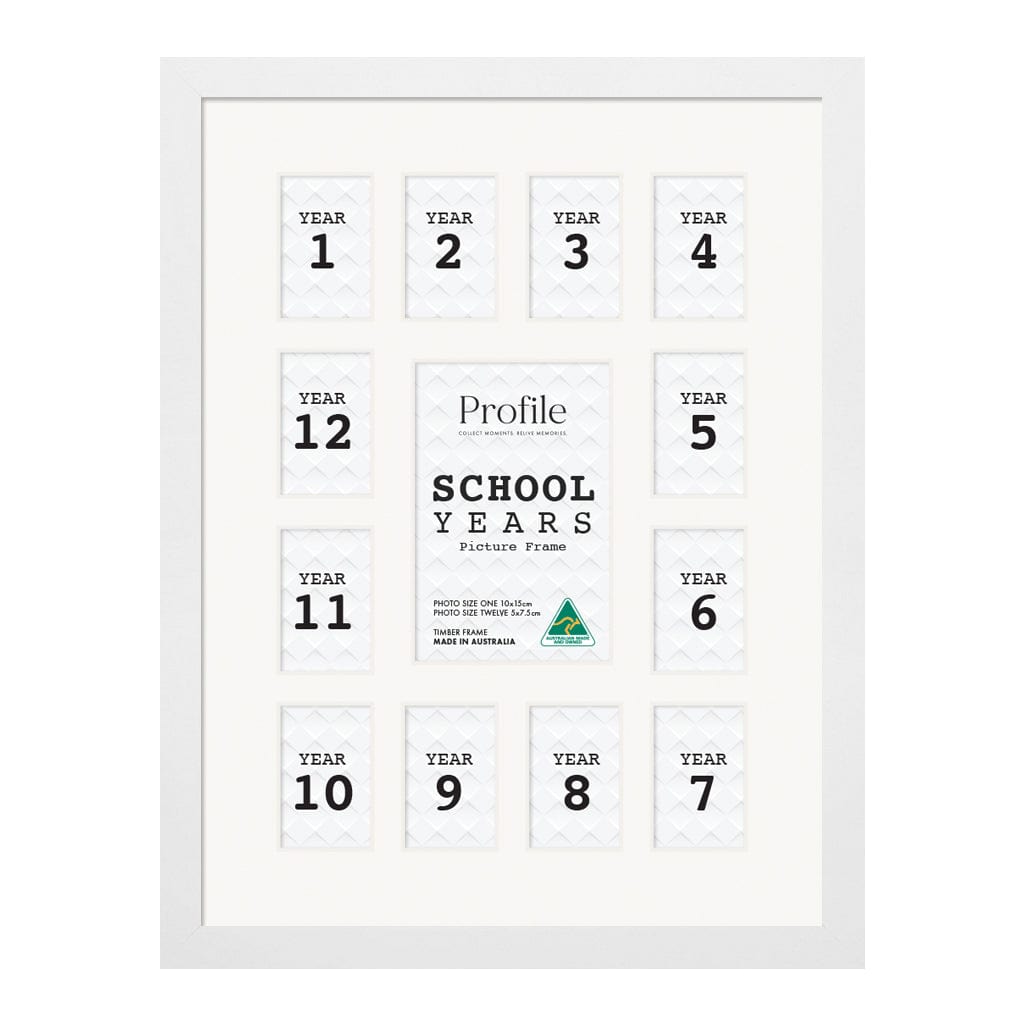 Large Collage Photo School Years Picture Frame from our Australian Made Collage Photo Frame collection by Profile Products (Australia) Pty Ltd