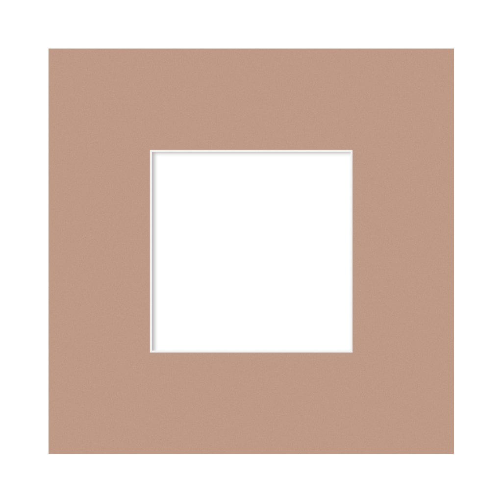Latte Brown Acid-Free Mat Board 10x10in (25.4x25.4cm) to suit 5x5in (13x13cm) from our Custom Cut Mat Boards collection by Profile Products Australia