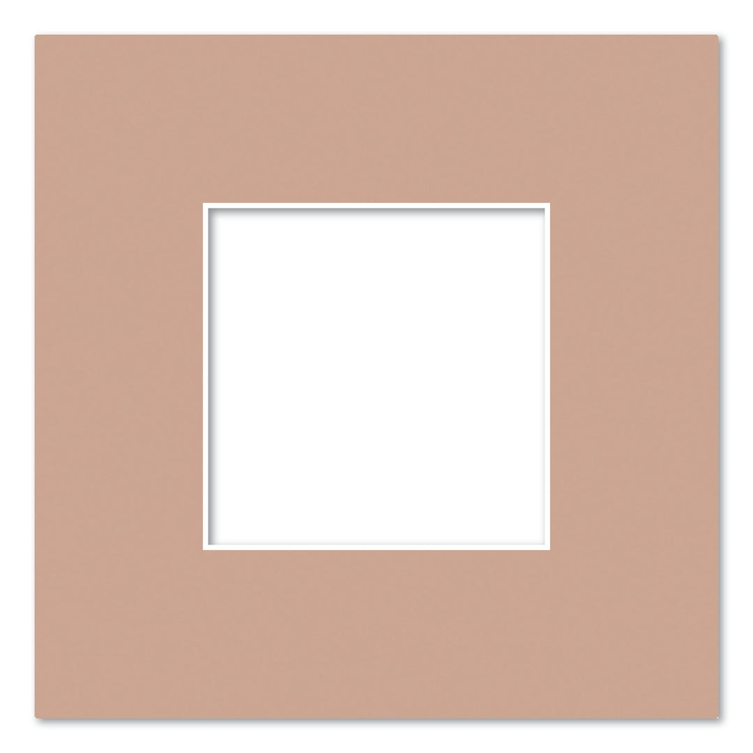 Latte Brown Acid-Free Mat Board 10x10in (25.4x25.4cm) to suit 5x5in (13x13cm) from our Mat Boards collection by Profile Products (Australia) Pty Ltd