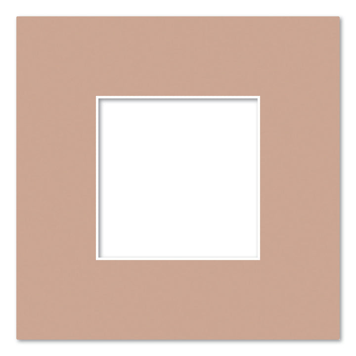 Latte Brown Acid-Free Mat Board 10x10in (25.4x25.4cm) to suit 5x5in (13x13cm) from our Mat Boards collection by Profile Products (Australia) Pty Ltd