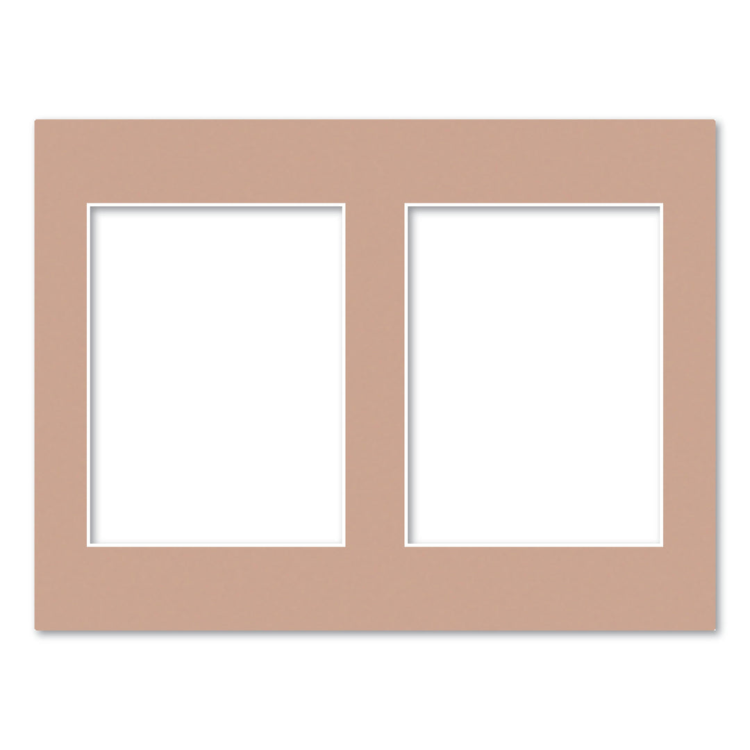 Latte Brown Acid-Free Mat Board 12x16in (30.5x40.6cm) to suit two 6x8in (15x20cm) image from our Mat Boards collection by Profile Products (Australia) Pty Ltd