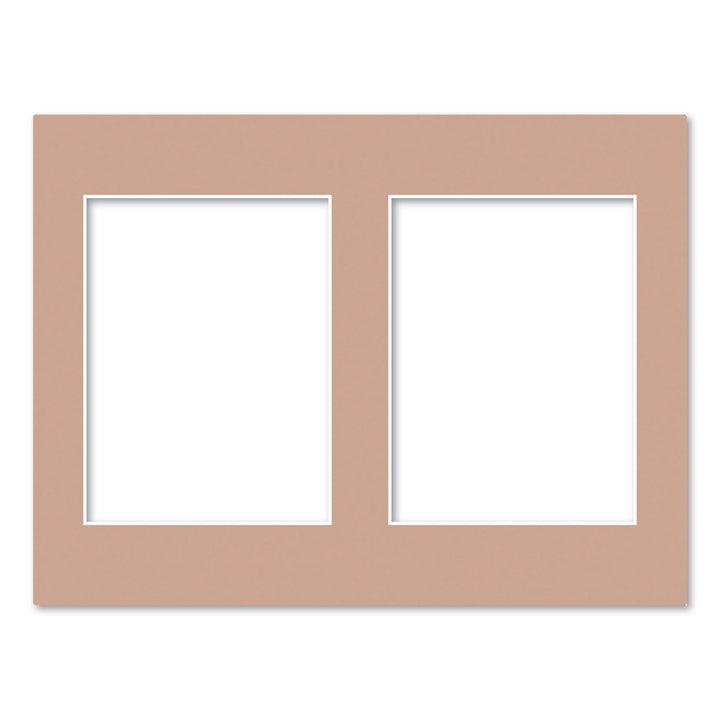 Latte Brown Acid-Free Mat Board 12x16in (30.5x40.6cm) to suit two 6x8in (15x20cm) image from our Mat Boards collection by Profile Products (Australia) Pty Ltd