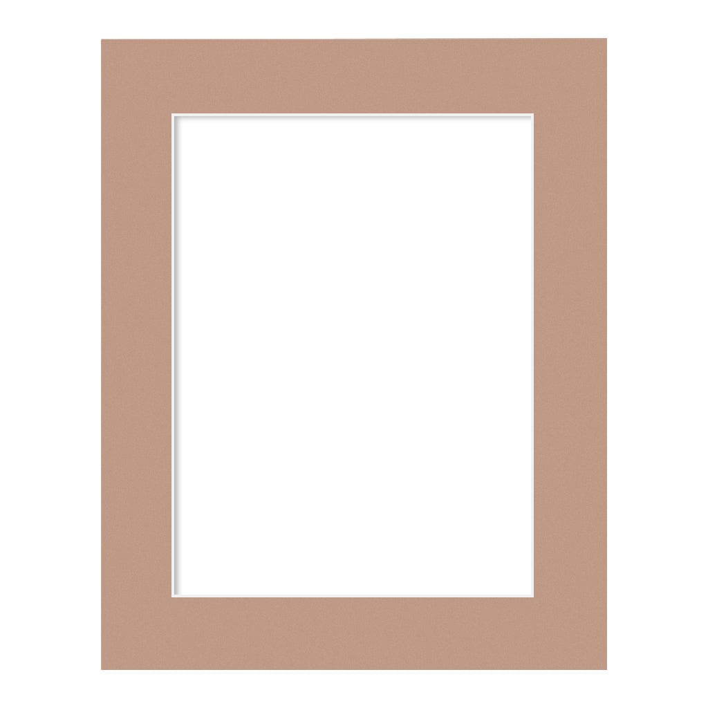Latte Brown Acid-Free Mat Board 8x10in (20.3x25.4cm) to suit 6x8in (15x20cm) image from our Custom Cut Mat Boards collection by Profile Products Australia