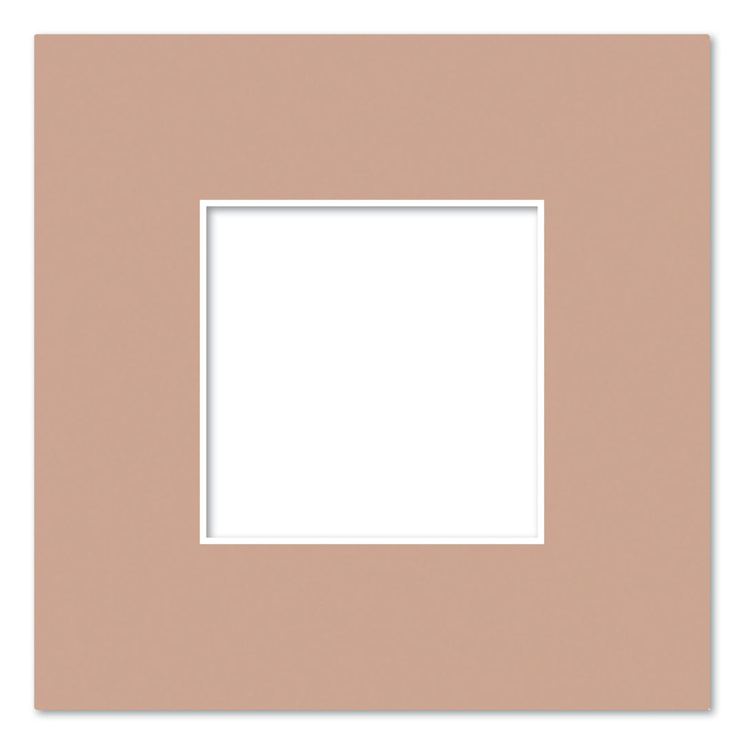 Latte Brown Acid-Free Mat Board 8x8in (20.3x20.3cm) to suit 4x4in (10x10cm) image from our Mat Boards collection by Profile Products (Australia) Pty Ltd