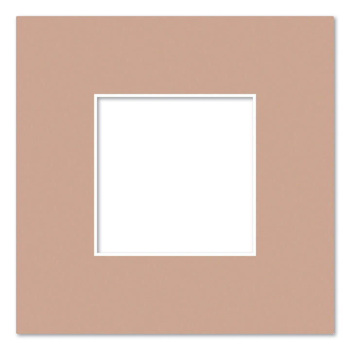 Latte Brown Acid-Free Mat Board 8x8in (20.3x20.3cm) to suit 4x4in (10x10cm) image from our Mat Boards collection by Profile Products (Australia) Pty Ltd