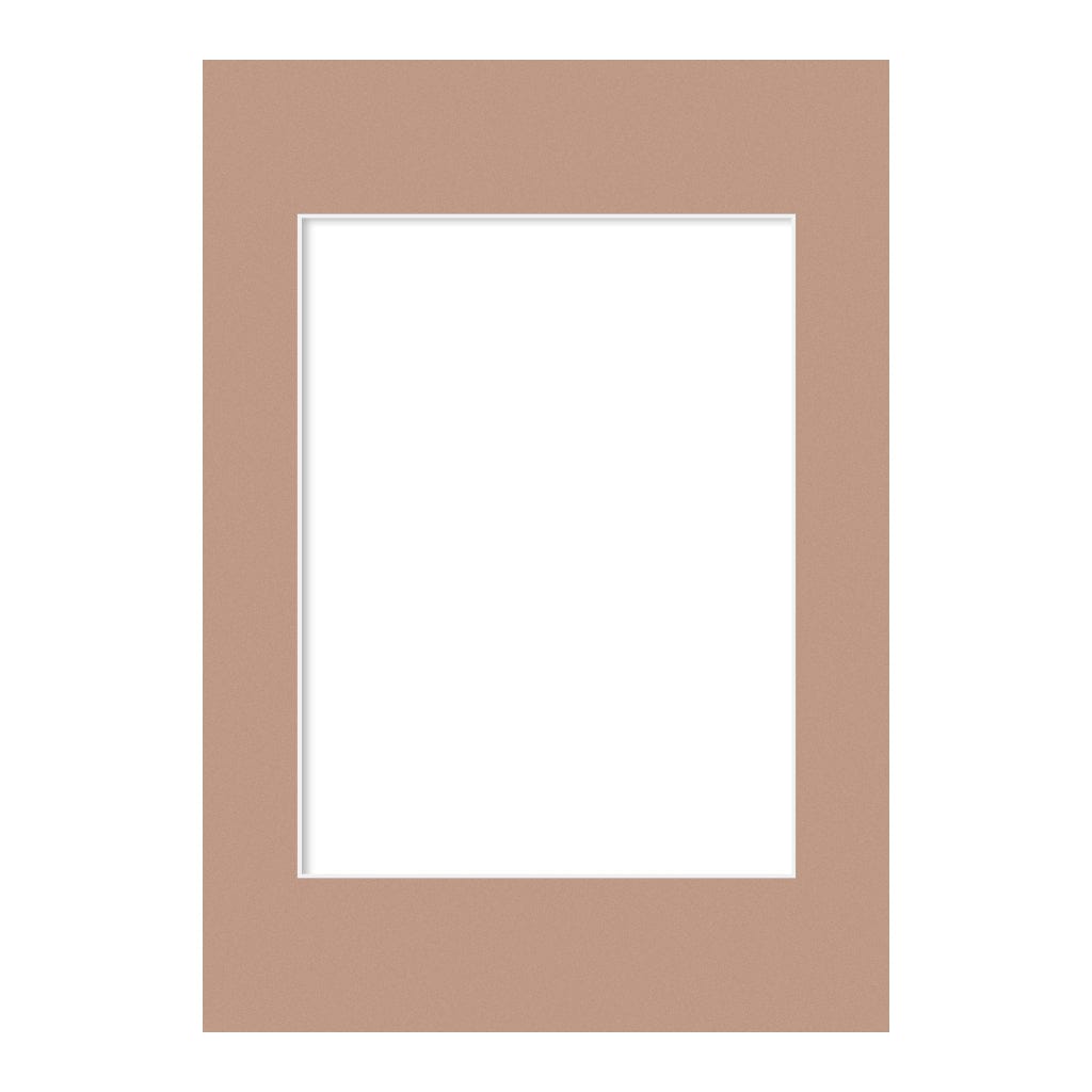 Latte Brown Acid-Free Mat Board A4 (21x29.7cm) to suit 6x8in (15x20cm) image from our Custom Cut Mat Boards collection by Profile Products Australia