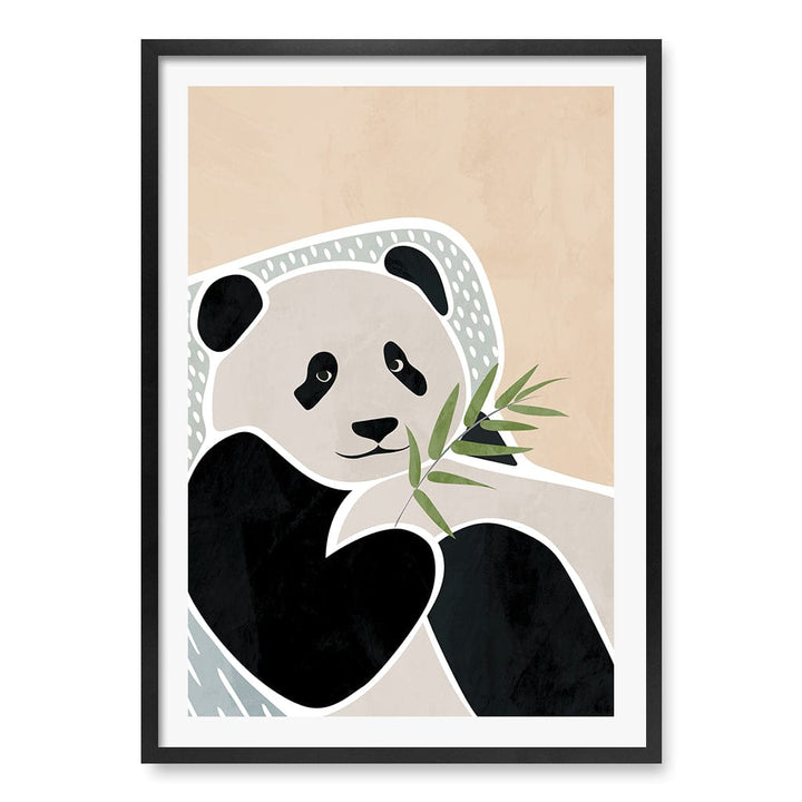 Lazy Panda Nursery Wall Art Print A1 (59.4 x 84.1cm) / Matte Black Frame / White Border from our Australian Made Framed Wall Art, Prints & Posters collection by Profile Products (Australia) Pty Ltd