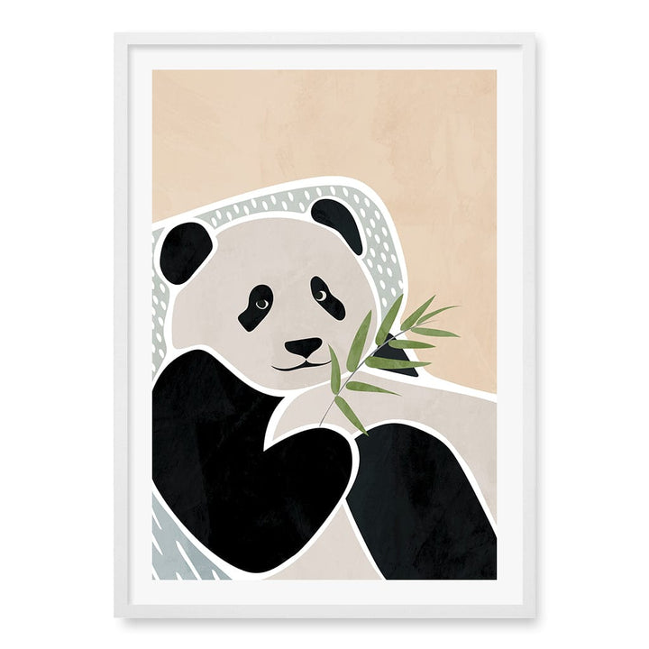 Lazy Panda Nursery Wall Art Print A1 (59.4 x 84.1cm) / Matte White Frame / White Border from our Australian Made Framed Wall Art, Prints & Posters collection by Profile Products (Australia) Pty Ltd