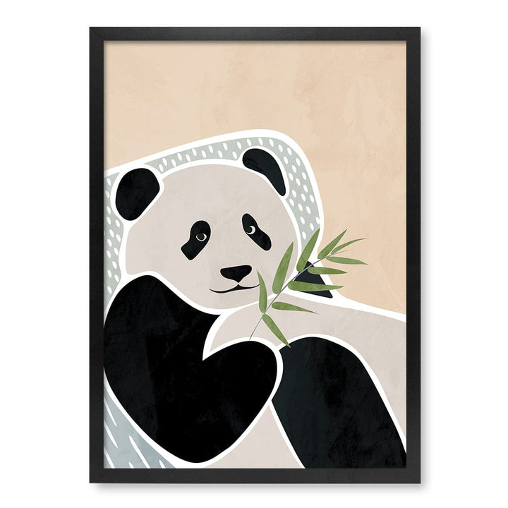 Lazy Panda Nursery Wall Art Print A2 (42 x 59.4cm) / Matte Black Frame / No Border from our Australian Made Framed Wall Art, Prints & Posters collection by Profile Products (Australia) Pty Ltd