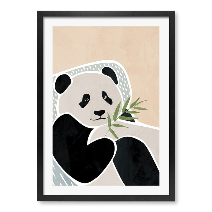 Lazy Panda Nursery Wall Art Print A2 (42 x 59.4cm) / Matte Black Frame / White Border from our Australian Made Framed Wall Art, Prints & Posters collection by Profile Products (Australia) Pty Ltd