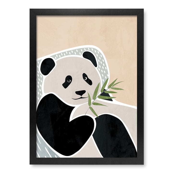 Lazy Panda Nursery Wall Art Print A3 (29.7 x 42cm) / Matte Black Frame / No Border from our Australian Made Framed Wall Art, Prints & Posters collection by Profile Products (Australia) Pty Ltd