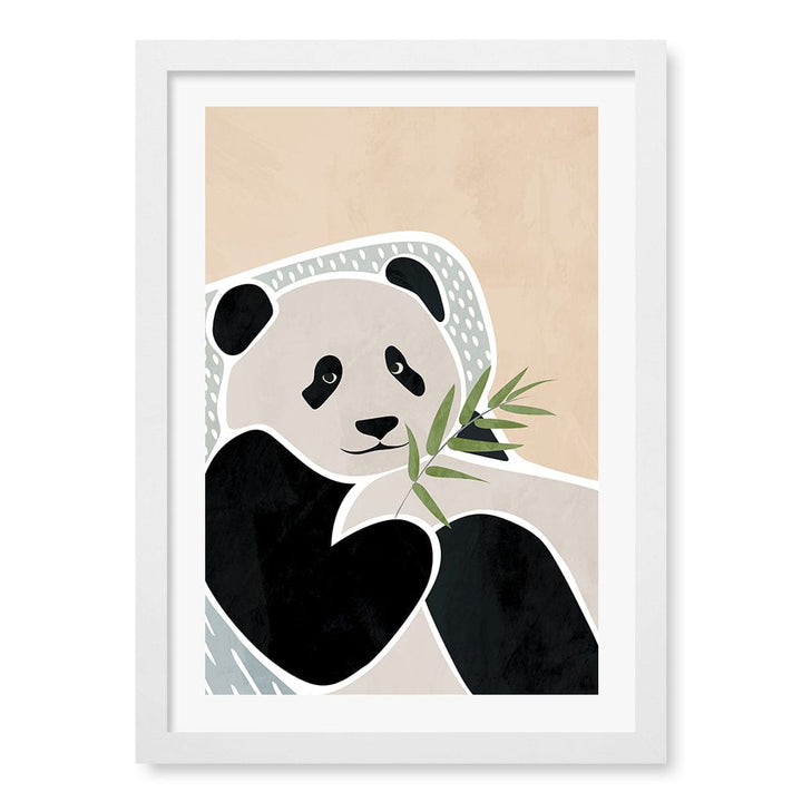 Lazy Panda Nursery Wall Art Print A3 (29.7 x 42cm) / Matte White Frame / White Border from our Australian Made Framed Wall Art, Prints & Posters collection by Profile Products (Australia) Pty Ltd