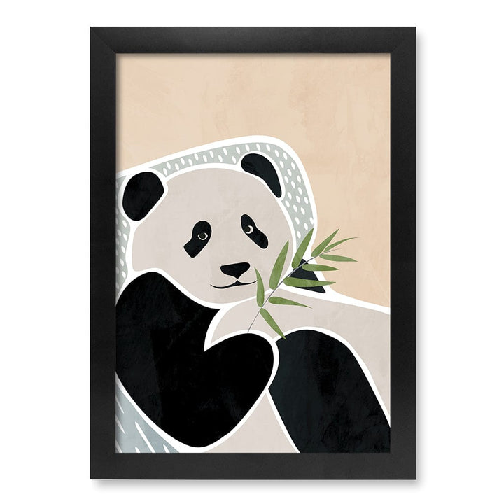 Lazy Panda Nursery Wall Art Print A4 (21 x 29.7cm) / Matte Black Frame / No Border from our Australian Made Framed Wall Art, Prints & Posters collection by Profile Products (Australia) Pty Ltd