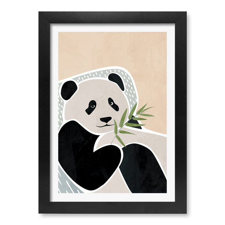 Lazy Panda Nursery Wall Art Print A4 (21 x 29.7cm) / Matte Black Frame / White Border from our Australian Made Framed Wall Art, Prints & Posters collection by Profile Products (Australia) Pty Ltd