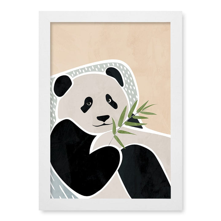 Lazy Panda Nursery Wall Art Print A4 (21 x 29.7cm) / Matte White Frame / No Border from our Australian Made Framed Wall Art, Prints & Posters collection by Profile Products (Australia) Pty Ltd