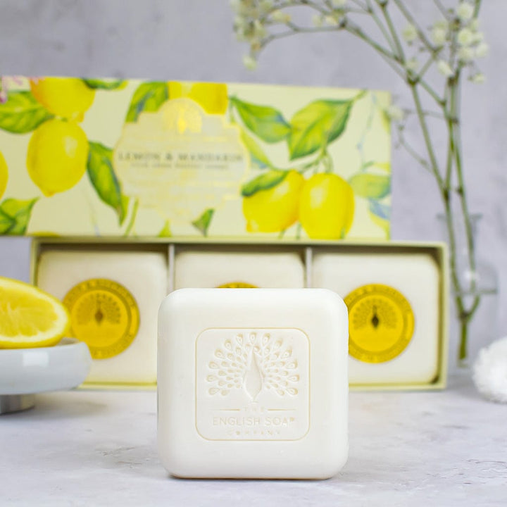 Lemon & Mandarin Triple Soap Bars Gift Set 3x100g from our Luxury Bar Soap collection by The English Soap Company