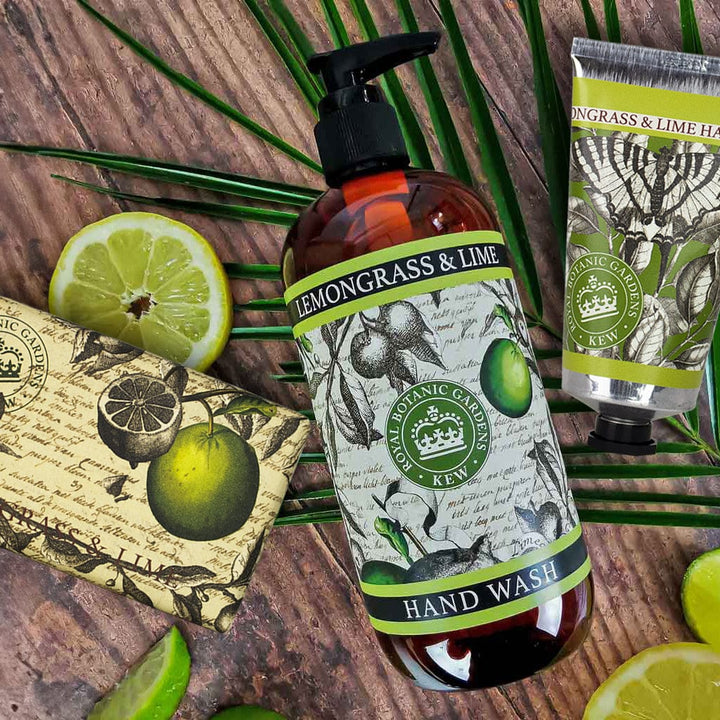 Lemongrass & Lime Hand Cream, Soap & Wash Bundle - Royal Kew Gardens from our Body & Bath collection by The English Soap Company