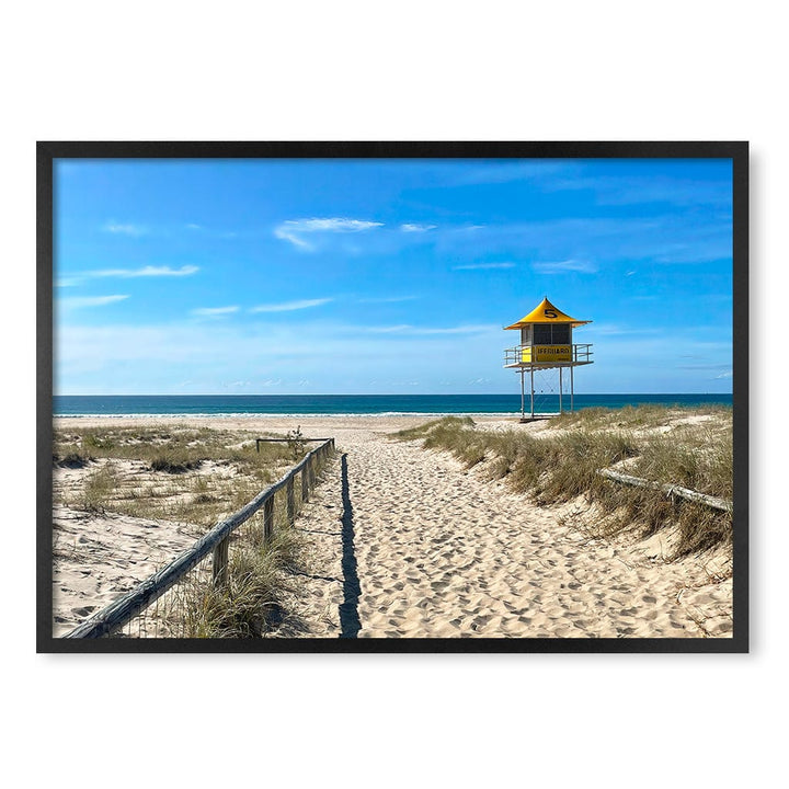 Lifeguard Tower 1 Wall Art Print A1 (59.4 x 84.1cm) / Matte Black Frame / No Border from our Australian Made Framed Wall Art, Prints & Posters collection by Profile Products (Australia) Pty Ltd