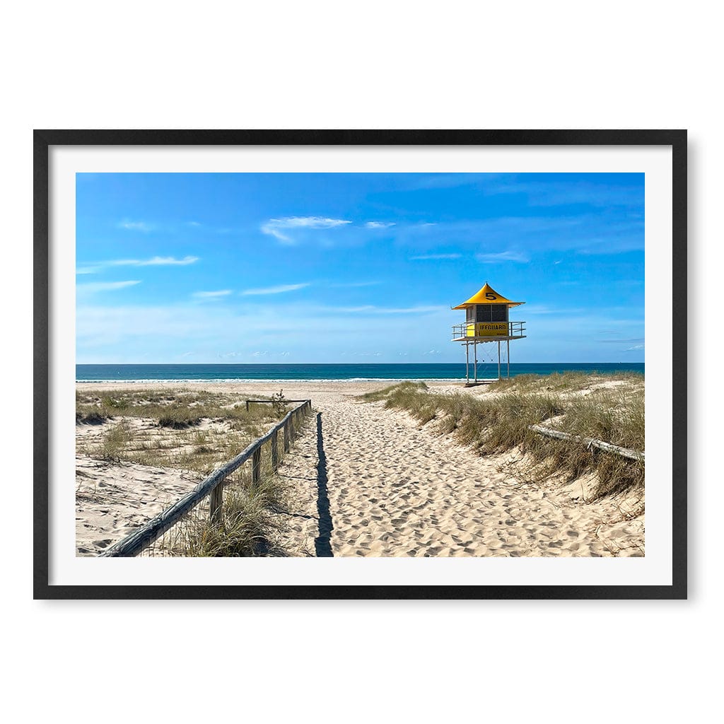 Lifeguard Tower 1 Wall Art Print A1 (59.4 x 84.1cm) / Matte Black Frame / White Border from our Australian Made Framed Wall Art, Prints & Posters collection by Profile Products (Australia) Pty Ltd