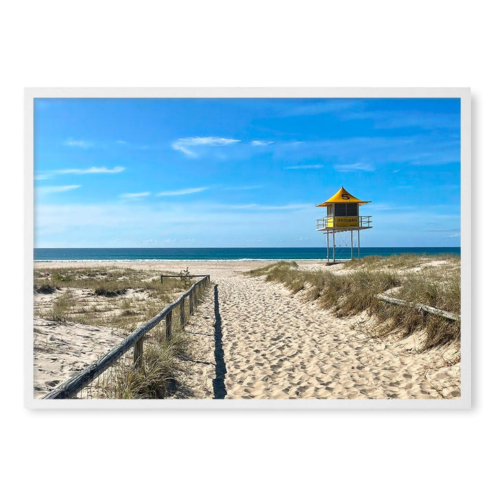Lifeguard Tower 1 Wall Art Print A1 (59.4 x 84.1cm) / Matte White Frame / No Border from our Australian Made Framed Wall Art, Prints & Posters collection by Profile Products (Australia) Pty Ltd