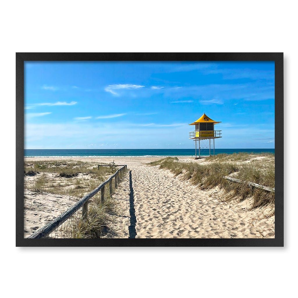 Lifeguard Tower 1 Wall Art Print A2 (42 x 59.4cm) / Matte Black Frame / No Border from our Australian Made Framed Wall Art, Prints & Posters collection by Profile Products (Australia) Pty Ltd