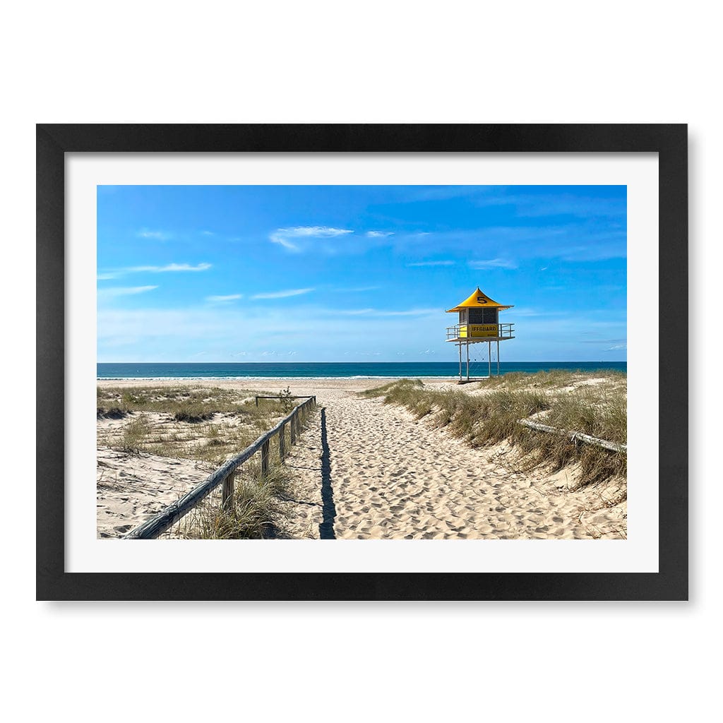Lifeguard Tower 1 Wall Art Print A3 (29.7 x 42cm) / Matte Black Frame / White Border from our Australian Made Framed Wall Art, Prints & Posters collection by Profile Products (Australia) Pty Ltd