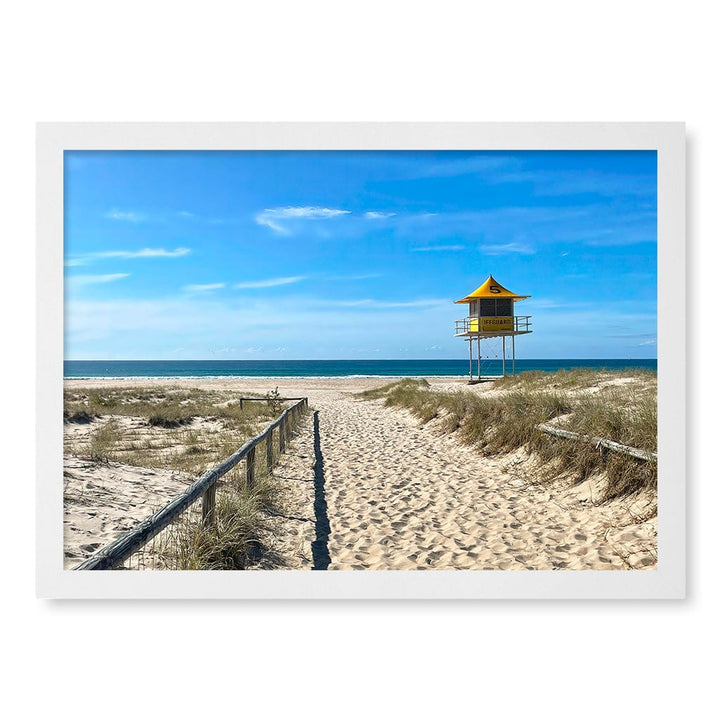 Lifeguard Tower 1 Wall Art Print A3 (29.7 x 42cm) / Matte White Frame / No Border from our Australian Made Framed Wall Art, Prints & Posters collection by Profile Products (Australia) Pty Ltd