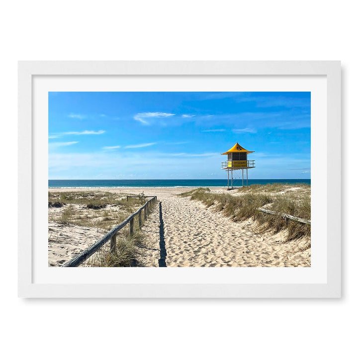 Lifeguard Tower 1 Wall Art Print A3 (29.7 x 42cm) / Matte White Frame / White Border from our Australian Made Framed Wall Art, Prints & Posters collection by Profile Products (Australia) Pty Ltd