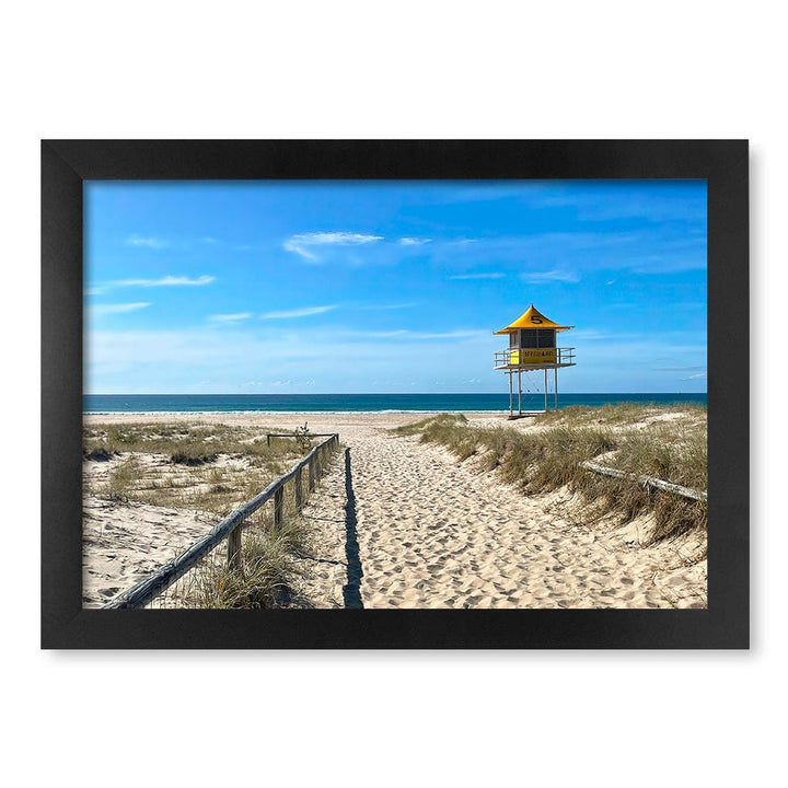 Lifeguard Tower 1 Wall Art Print A4 (21 x 29.7cm) / Matte Black Frame / No Border from our Australian Made Framed Wall Art, Prints & Posters collection by Profile Products (Australia) Pty Ltd