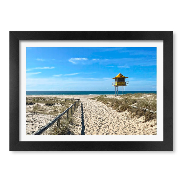 Lifeguard Tower 1 Wall Art Print A4 (21 x 29.7cm) / Matte Black Frame / White Border from our Australian Made Framed Wall Art, Prints & Posters collection by Profile Products (Australia) Pty Ltd