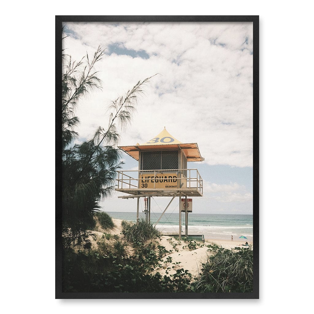 Lifeguard Tower 2 Wall Art Print A1 (59.4 x 84.1cm) / Matte Black Frame / No Border from our Australian Made Framed Wall Art, Prints & Posters collection by Profile Products (Australia) Pty Ltd