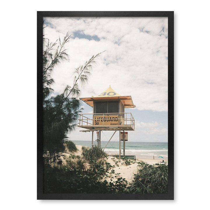 Lifeguard Tower 2 Wall Art Print A2 (42 x 59.4cm) / Matte Black Frame / No Border from our Australian Made Framed Wall Art, Prints & Posters collection by Profile Products (Australia) Pty Ltd
