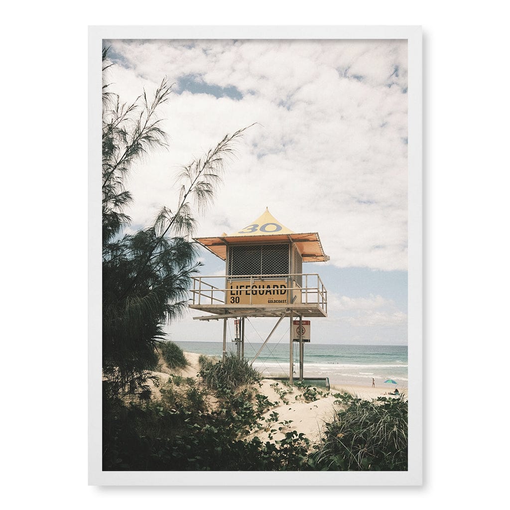 Lifeguard Tower 2 Wall Art Print A2 (42 x 59.4cm) / Matte White Frame / No Border from our Australian Made Framed Wall Art, Prints & Posters collection by Profile Products (Australia) Pty Ltd