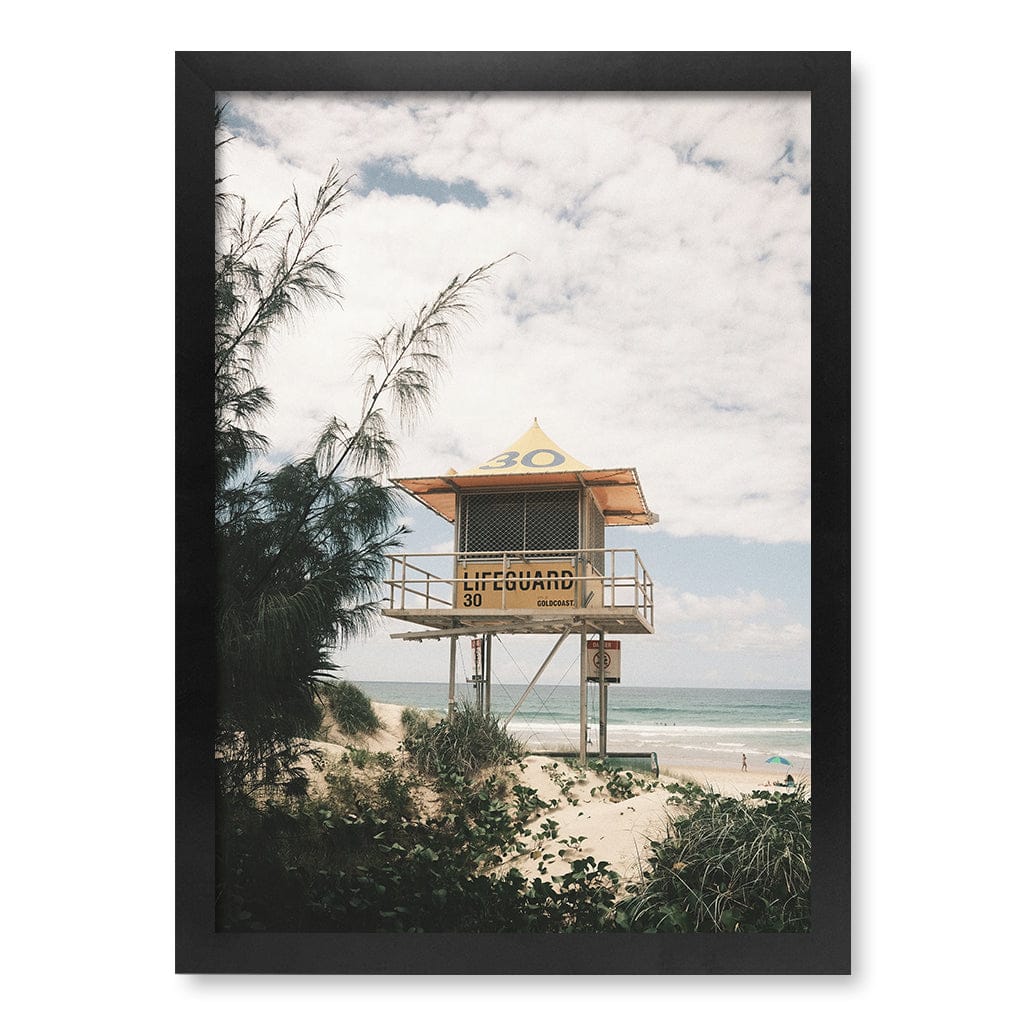 Lifeguard Tower 2 Wall Art Print A3 (29.7 x 42cm) / Matte Black Frame / No Border from our Australian Made Framed Wall Art, Prints & Posters collection by Profile Products (Australia) Pty Ltd